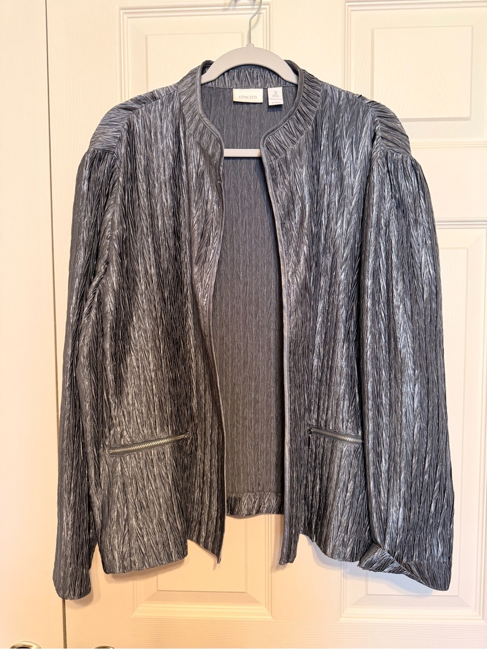 Chico’s Muted Green  Open Front, Lightweight Jacket. X-Large (Chico’s size 3)
